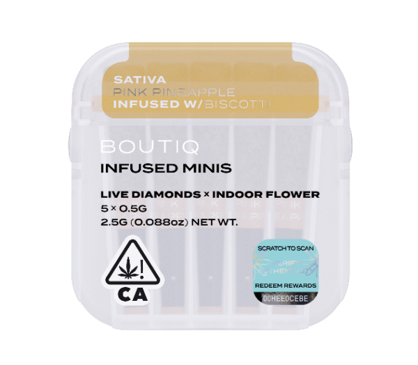 Boutiq Infused Minis Pre Rolls Pink Pineapple x Biscotti